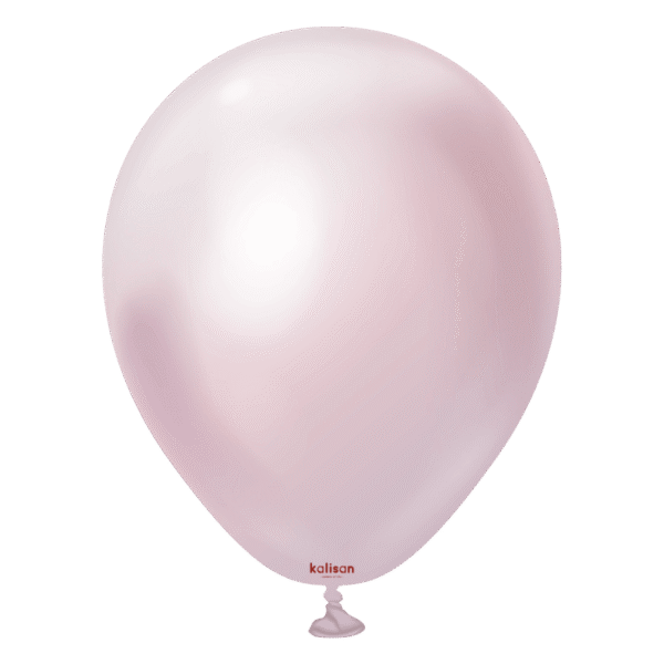 Kalisan малkи кръгли хром балони светлорозово злато 5", 100 бр.