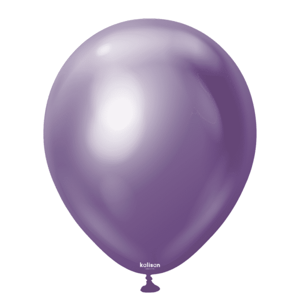 Kalisan кръгли виолетови хром балони 12", 50 бр.