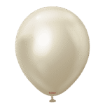 Kalisan кръгли бяло злато хром балони 12", 50 бр.