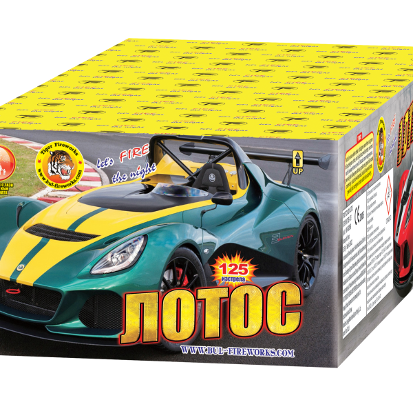 Пиробатерия Лотос фойерверки заря Нощна фиеста Кашонът