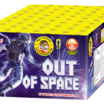 Пиробатерия OUT OF SPACE фойерверки заря Нощна фиеста Кашонът